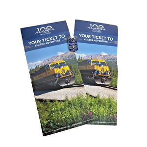 Alaska Railroad Pin Brochure 100 Years Commemoration 2023 Edition AK Collectible